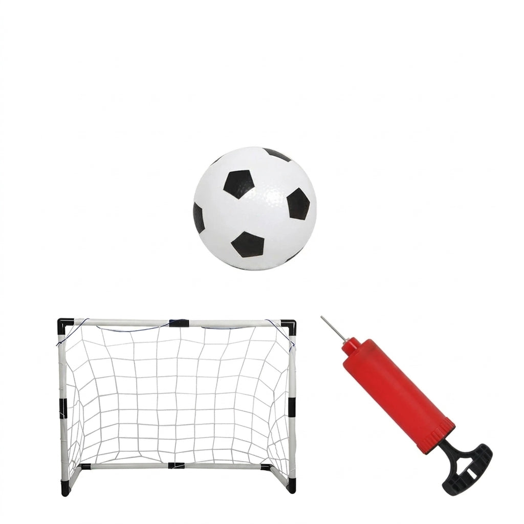 Foldable Children's Football Goal with Pump & Ball – Portable Soccer Set