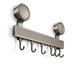 No-Punching Kitchen Rail with Hooks — Space Aluminium, Electroplated (30/40/50cm)