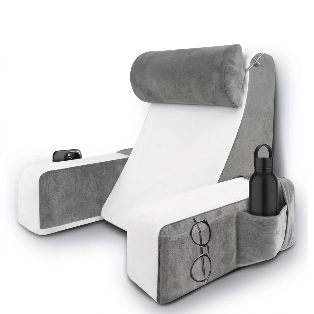Extra-Large Memory Foam Reading Pillow – Armrest Bed Cushion for Reading, TV & Gaming