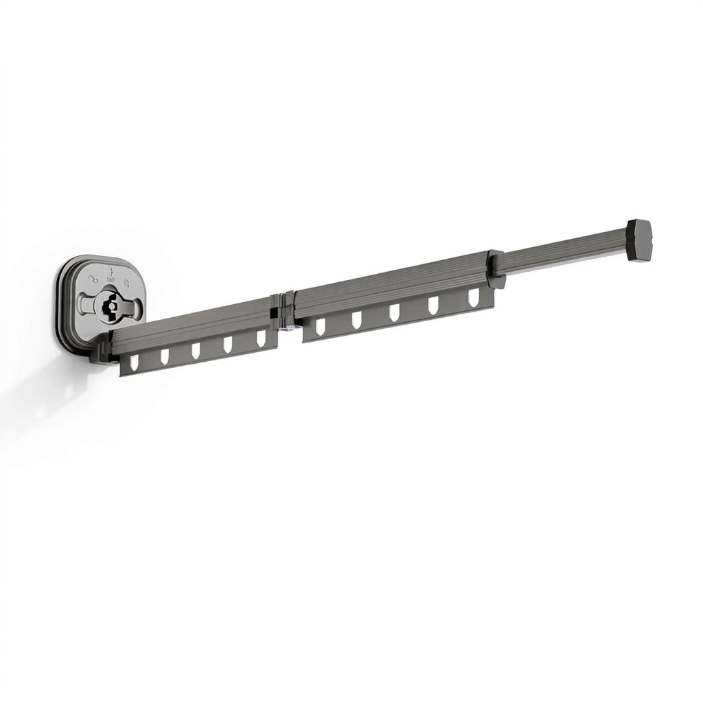 Retractable Wall-Mounted Clothes Drying Rack — Foldable Aluminium, Space-Saving