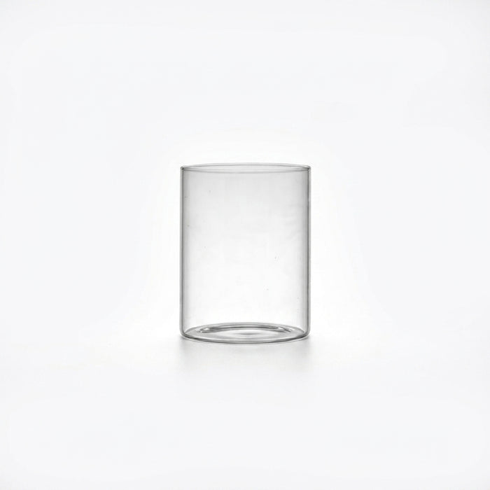 Clear Cylinder Glass Candle Holder – Lead‑Free Calcium Sodium Glass, Multiple Sizes (Candles Not Included)