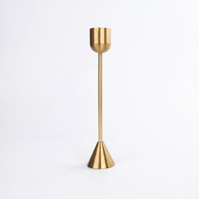 Gold Metal Candle Holder — Aluminium Candlestick for Tables & Events