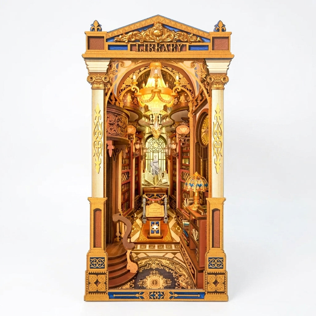 Library of Wonders Book Nook 3D Wooden Puzzle — Victorian Gothic Diorama