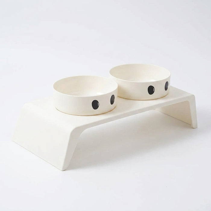 Elevated Pet Feeder with Double Stainless Steel Bowls – Cats & Dogs (Small–Large)
