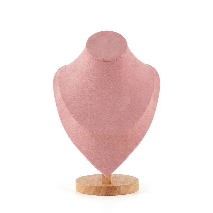 Wooden Mannequin Bust Necklace Display Stand — Portrait Jewellery Holder (S/M/L)