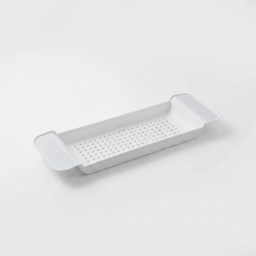 Extendable Bathtub Shelf – Retractable Bath Tray & Towel Holder (Black or White)