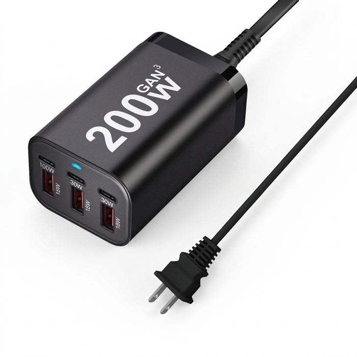 6-Port USB-C GaN Fast Charger – Up to 100W Single‑Port, PD & QC