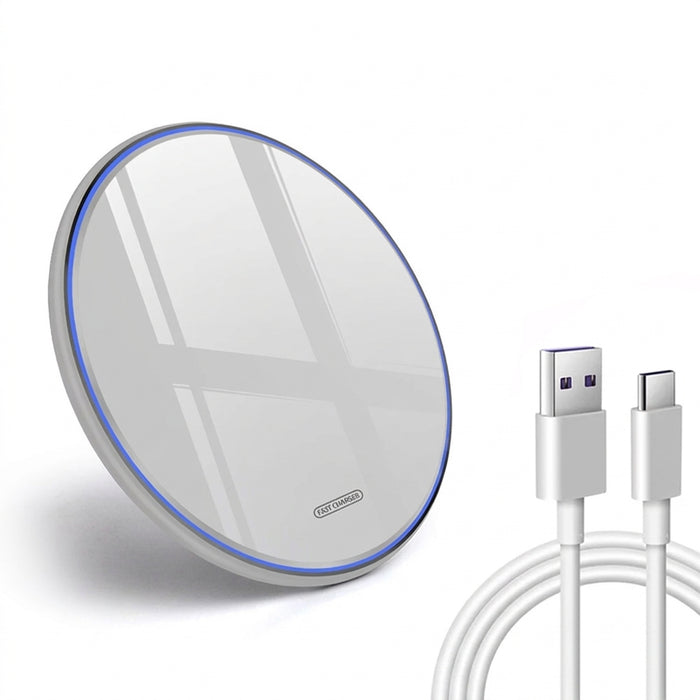 Portable 30W Wireless Charging Pad — Fast Qi Station for iPhone 16/15/14/13/12 (Pro Max, Mini), Samsung & Xiaomi