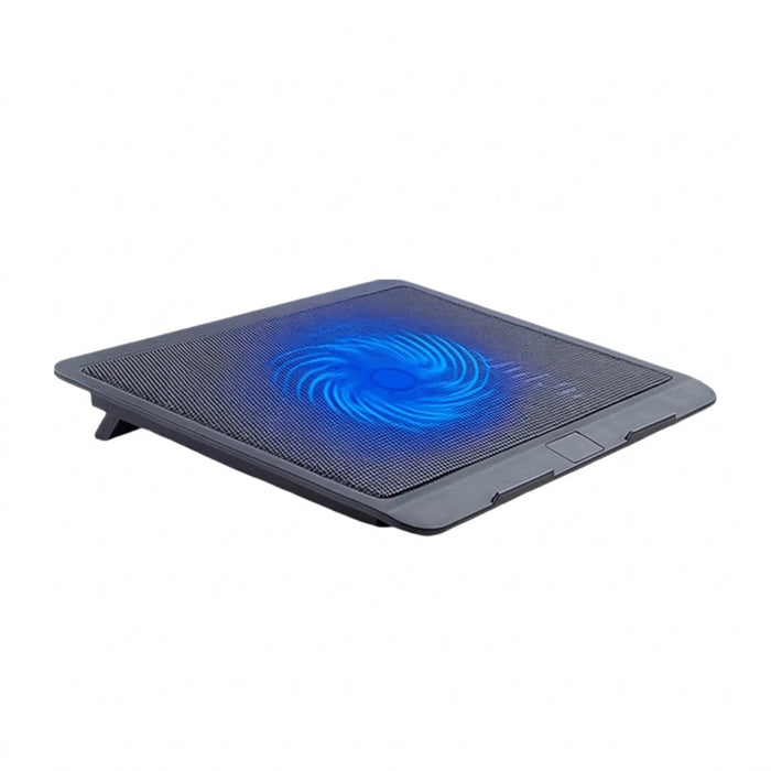 Portable Adjustable Laptop Cooling Pad – USB-Powered Metal Mesh Cooler with LED