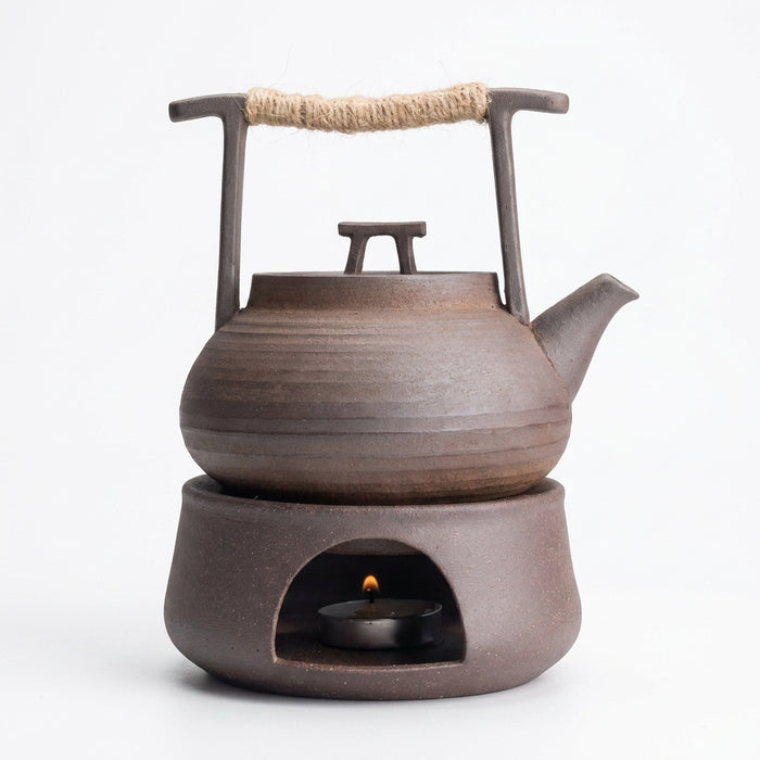 350ml Handmade Japanese-style Ceramic Teapot — Stoneware Gongfu Tea Maker