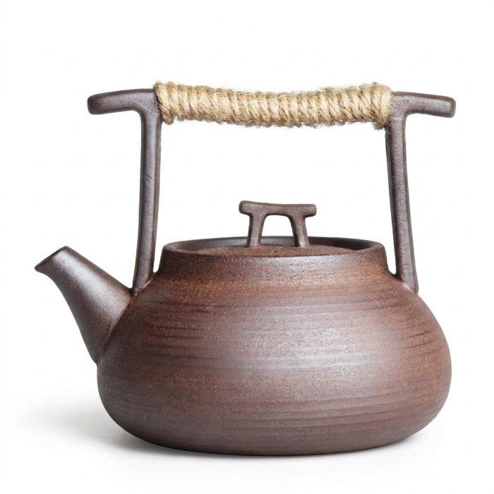 350ml Handmade Japanese-style Ceramic Teapot — Stoneware Gongfu Tea Maker
