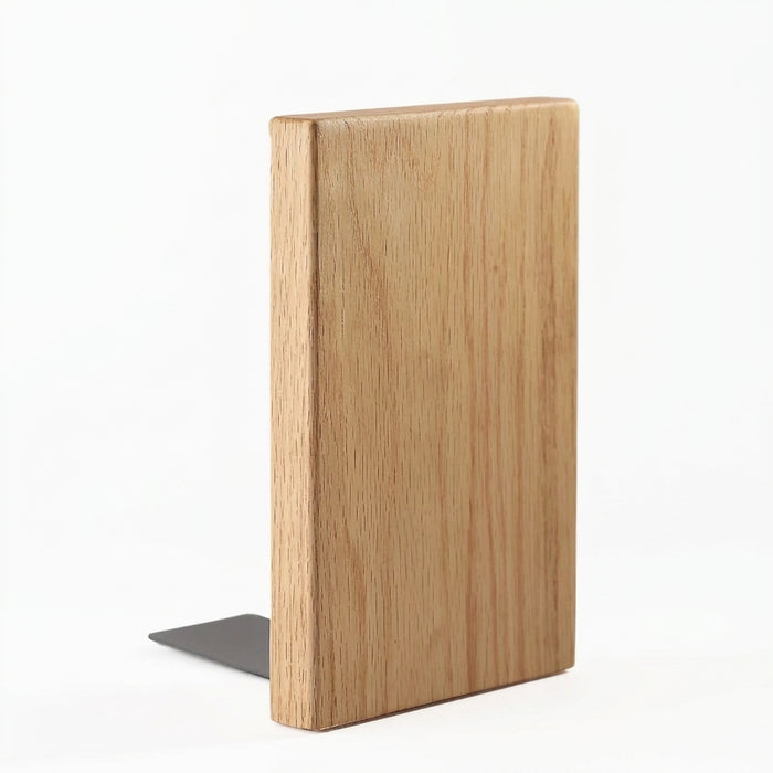 Natural Wooden Desktop Bookends – Book Organiser for Home & Office