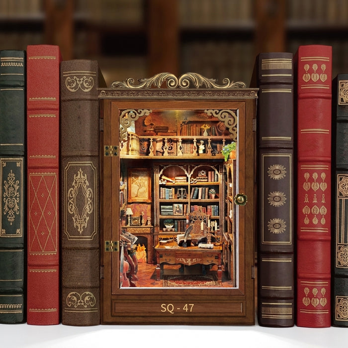 Time Book House DIY Retro Wooden Booknook — Miniature Bookends Kit