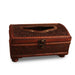 Royal-style Torched Wood Tissue Box Cover – Brown, Four-Leg Design