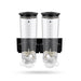 3L Wall‑Mounted Double Cereal Dispenser — Black with Measuring Cups