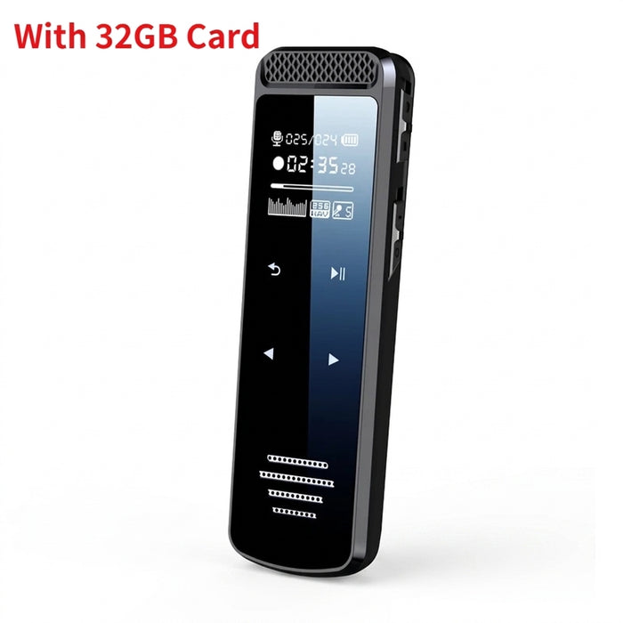 HD Voice‑Activated Digital Recorder (Touchscreen) with Noise Reduction & MP3