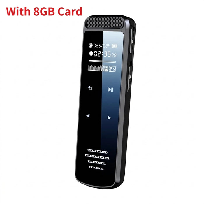 HD Voice‑Activated Digital Recorder (Touchscreen) with Noise Reduction & MP3