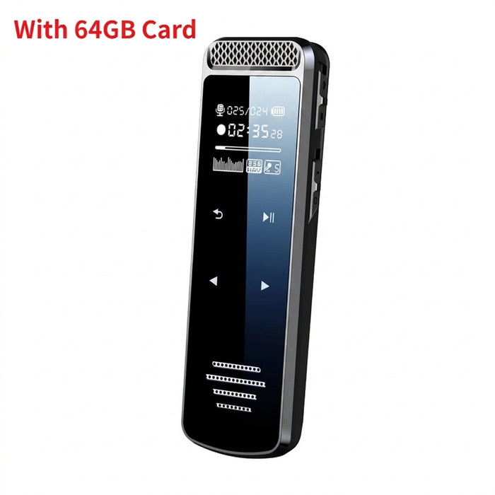 HD Voice‑Activated Digital Recorder (Touchscreen) with Noise Reduction & MP3