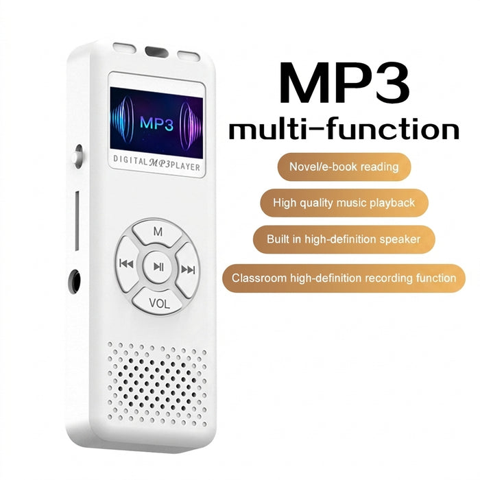 2026 Digital Voice Recorder — Colour LED, A‑B Repeat, Up to 64GB