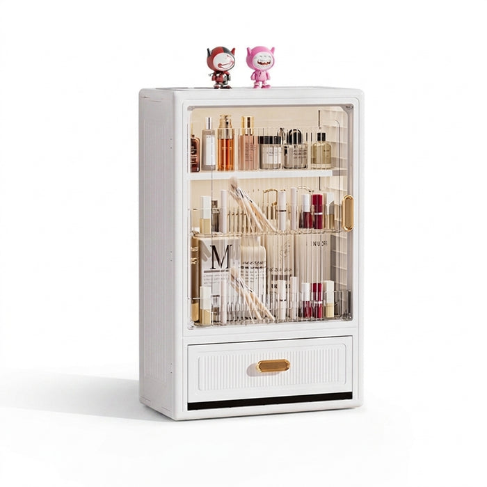 Modern Grey Wall-Mounted Bathroom Cabinet — PVC Vanity (Under 60cm)