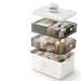 3-Tier Medicine Storage Box — Dustproof Large Capacity Organiser for Home, Bathroom & Office