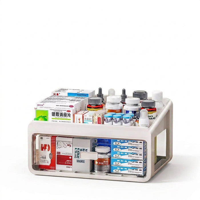 Large Capacity Medicine Organiser — Multi-layer Drawer Storage for Home