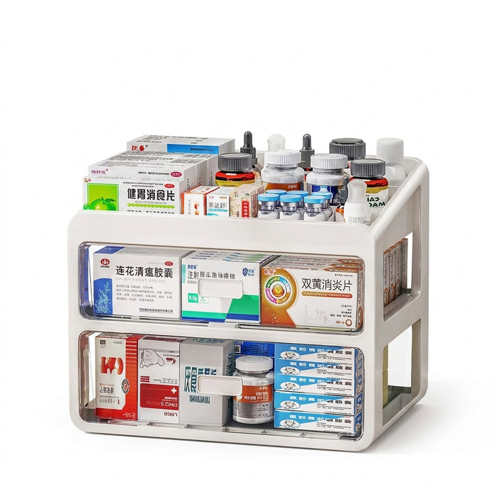 Large Capacity Medicine Organiser — Multi-layer Drawer Storage for Home