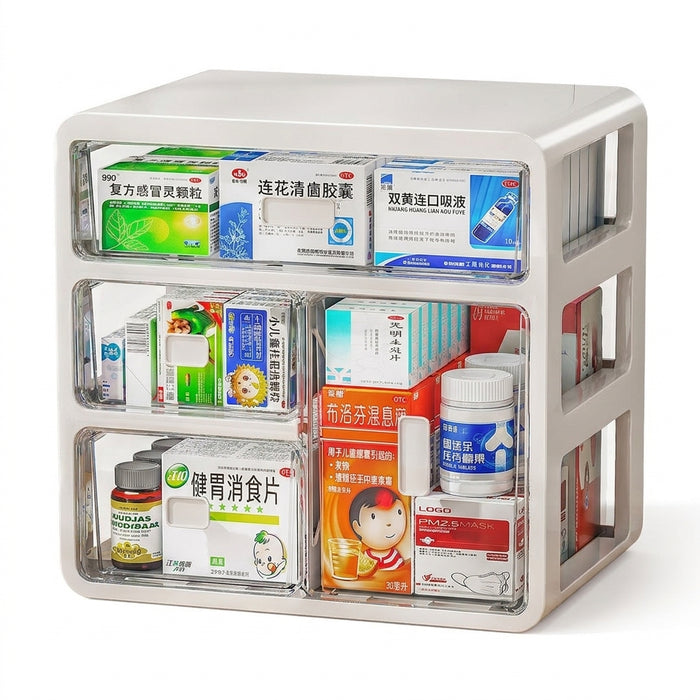 Large Capacity Medicine Organiser — Multi-layer Drawer Storage for Home