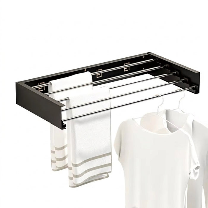 Carbon Steel Invisible Wall-Mounted Clothes Drying Rack — 60cm Hidden Foldable, Heavy-Duty
