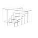5-piece Acrylic Rectangular Cupcake Display Stand – Transparent Dessert Showcase