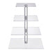 Acrylic 3/4-Tier Square Cake & Cupcake Stand with LED Lights
