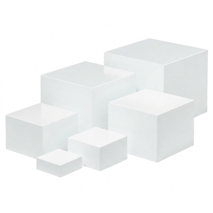 6pc Acrylic Buffet Risers — Stackable Hollow‑Bottom Display for Cupcakes & Desserts