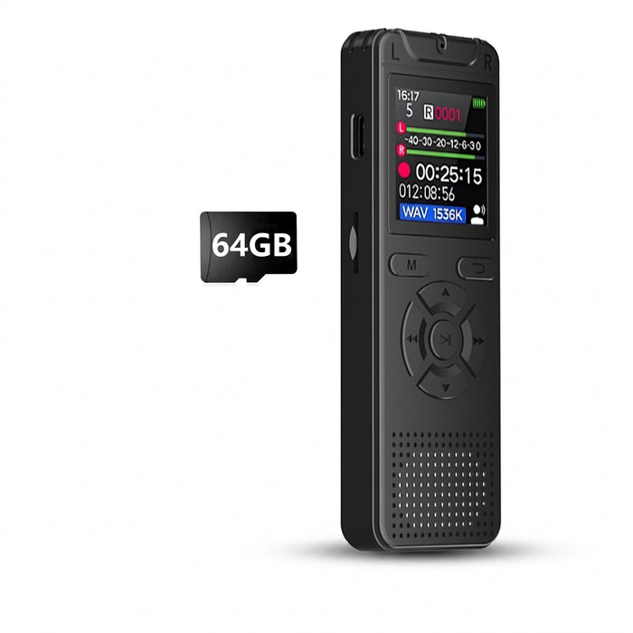Digital Voice‑Activated Recorder T53 — WAV Recording, MP3 Playback, USB Flash Drive