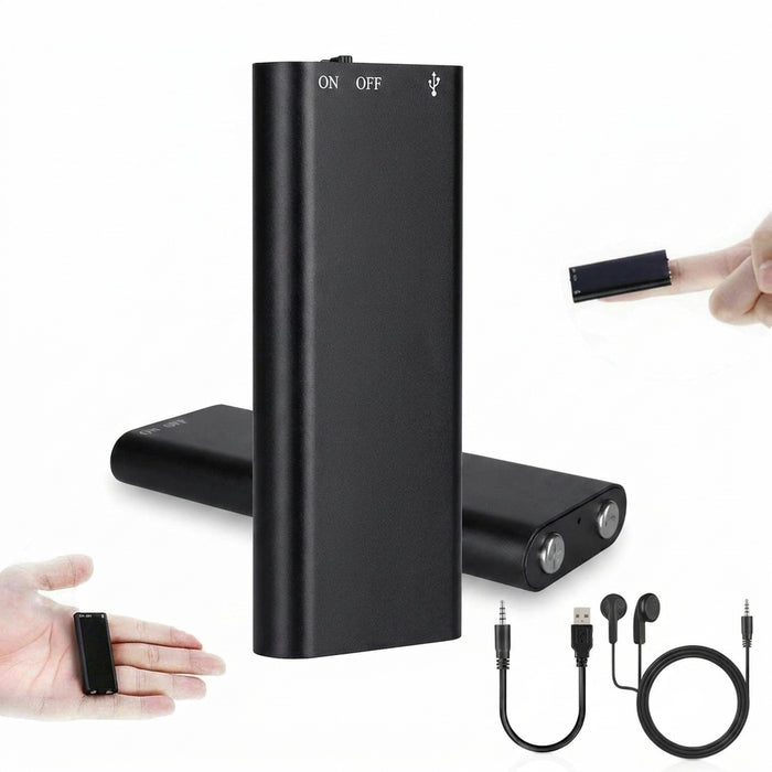Mini Voice Recorder — Ultra-compact MP3 player & USB for lectures and meetings