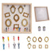 DIY Mini Museum Silhouette Box – Creative Memory Display Kit with Miniature Statues & Gold Frames