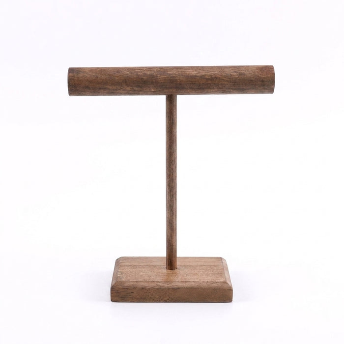 Wooden Jewellery T-Bar Bracelet Display Stand - Desktop Rack for Bracelets & Watches (S/M/L/3pcs)