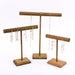 Wooden Jewellery T-Bar Bracelet Display Stand - Desktop Rack for Bracelets & Watches (S/M/L/3pcs)