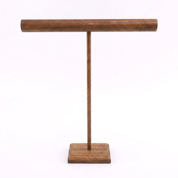 Wooden Jewellery T-Bar Bracelet Display Stand - Desktop Rack for Bracelets & Watches (S/M/L/3pcs)