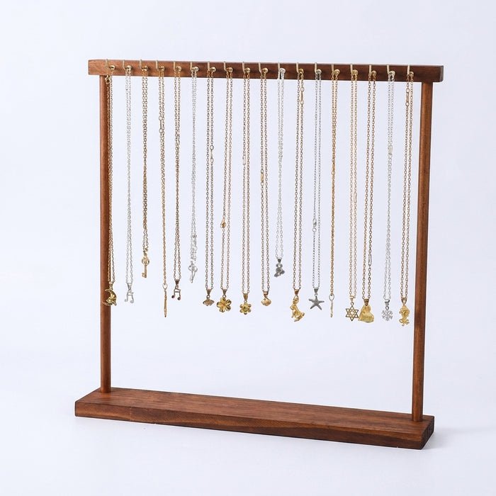 Solid Wood Jewellery Display Stand – Countertop Necklace, Earring & Bracelet Rack