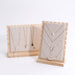 Large Wood Jewellery Display Stand — Necklace & Bracelet Rack with Faux Suede Interior