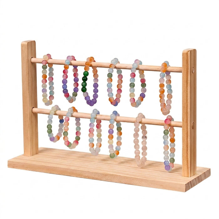 Pine Jewellery Storage Rack – Desktop Bracelet & Watch Display (2/3/4 tiers)