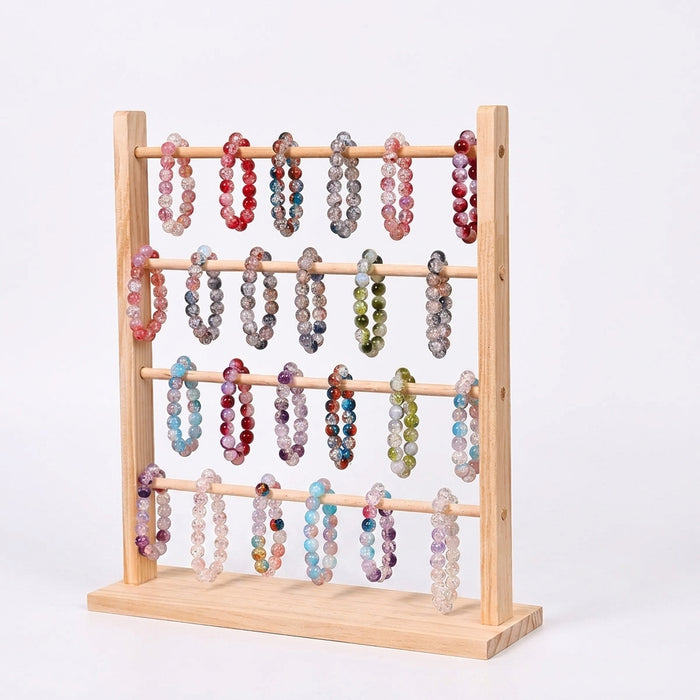 Pine Jewellery Storage Rack – Desktop Bracelet & Watch Display (2/3/4 tiers)