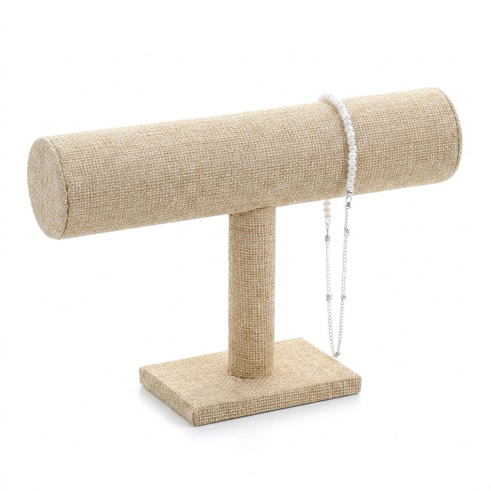 Velvet T-Bar Jewellery Display Stand – Necklace, Bracelet & Watch Holder
