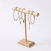 Solid Wood Jewellery Display Stand with Wooden Base – Bracelet, Necklace & Hairband Rack