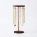 Wooden Jewellery Organiser Tower — 12 or 18 Golden Hooks, Round Base