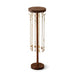 Wooden Jewellery Organiser Tower — 12 or 18 Golden Hooks, Round Base