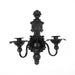 Vintage Black Wall-Mounted Iron Candlestick Holder