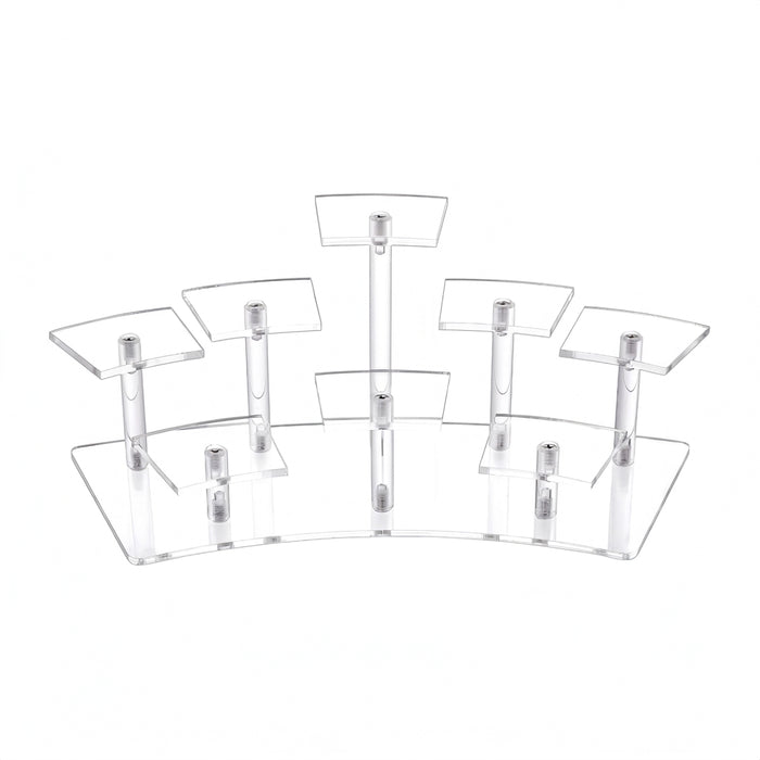 8/10-Tier Acrylic Display Riser Shelf — Layered Stand for Action Figures, Perfume & Desserts