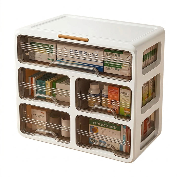 PP Multi-layer Medicine Organiser — Large Capacity Storage Box