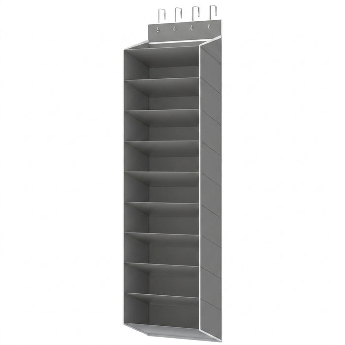 10-Tier Over-the-Door Shoe Organiser — Deep Pocket Hanging Rack (74in x 17in x 11in)